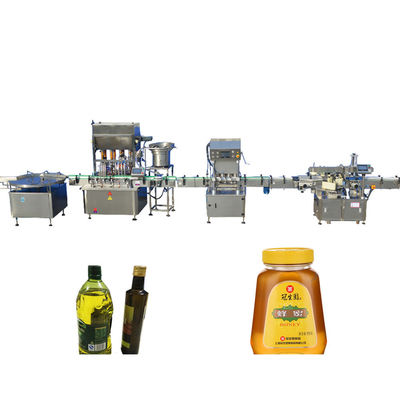 China 10-40 bottles/min Honey Filling Machine , Stepping Motor Edible Oil Filling Machine supplier