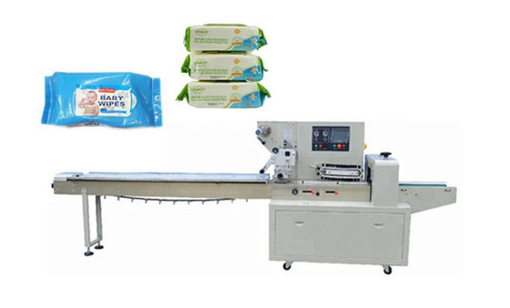 China High Speed Wet Wipes Pillow Bag Packaging Machine For Various Packing Materials supplier