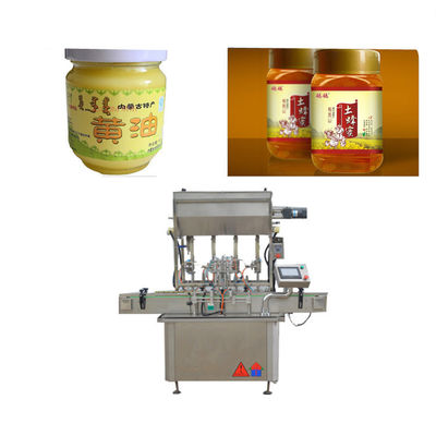 China Touch Screen Honey Filling Machine For Glass Bottle Sauce / Fruit Jam supplier
